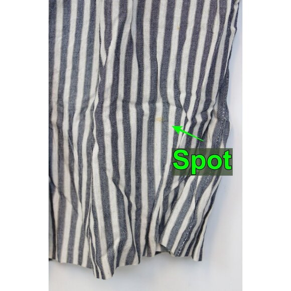 VTG David N Striped Linen Shorts Wide Leg High Waist sz 15/16 Woman 90s Preppy - Picture 4 of 9